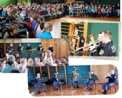 Koncert članov Policijskega orkestra v osnovni šoli Mozirje